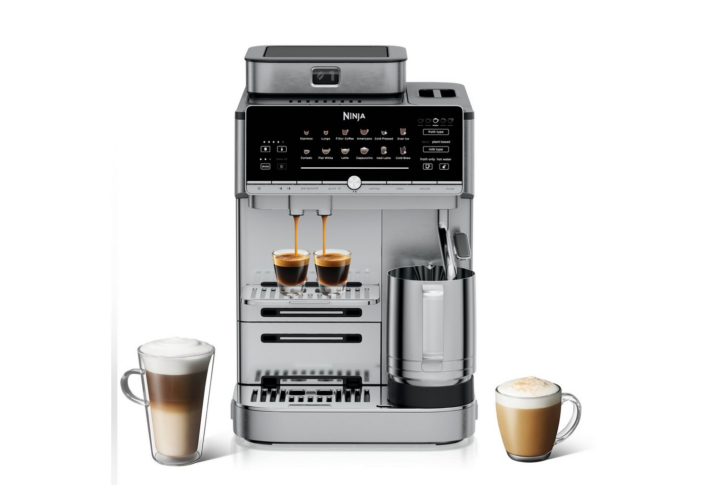 NINJA Kaffeevollautomat AutoBarista Pro Kaffeemaschine AE1051EU, 2 individuelle Benutzerprofile für Getränke