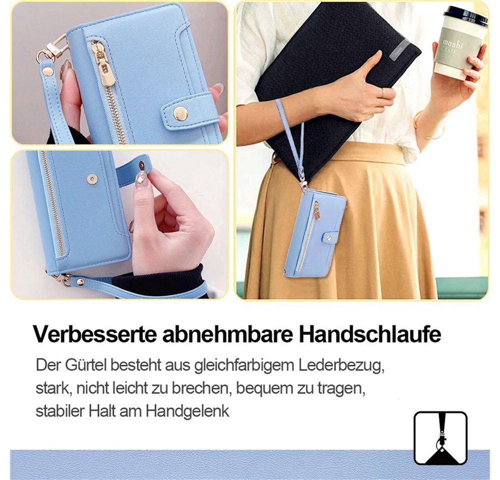 betterfon Handykette für Motorola Moto G06 / G06 Power Hülle mit Band Kartenfächer, Hände frei – mit Silikonhülle & Schnur für flexiblen Alltag Bild 3