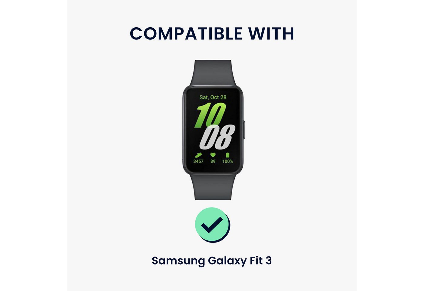 kwmobile USB Ladegerät für Samsung Galaxy Fit 3 / Honor Watch Fit / Oppo Band 2 Smartwatch-Ladekabel, (12.80 cm), Smart Watch Ladestation - Ladekabel mit Standfunktion Bild 3