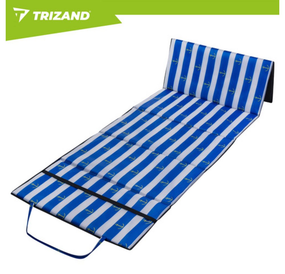 Trizand Strandmuschel Strandmatte Badematte, Personen: 1 (Spar-Set, 1 tlg., faltbar), wasserdichte Unterseite schützt Sie beim Entspannen