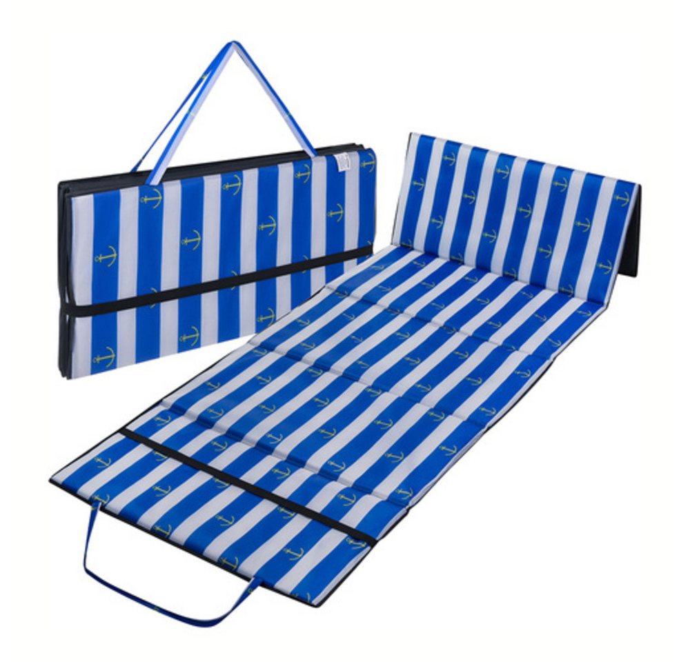 Trizand Strandmuschel Strandmatte Badematte, Personen: 1 (Spar-Set, 1 tlg., faltbar), wasserdichte Unterseite schützt Sie beim Entspannen Bild 2