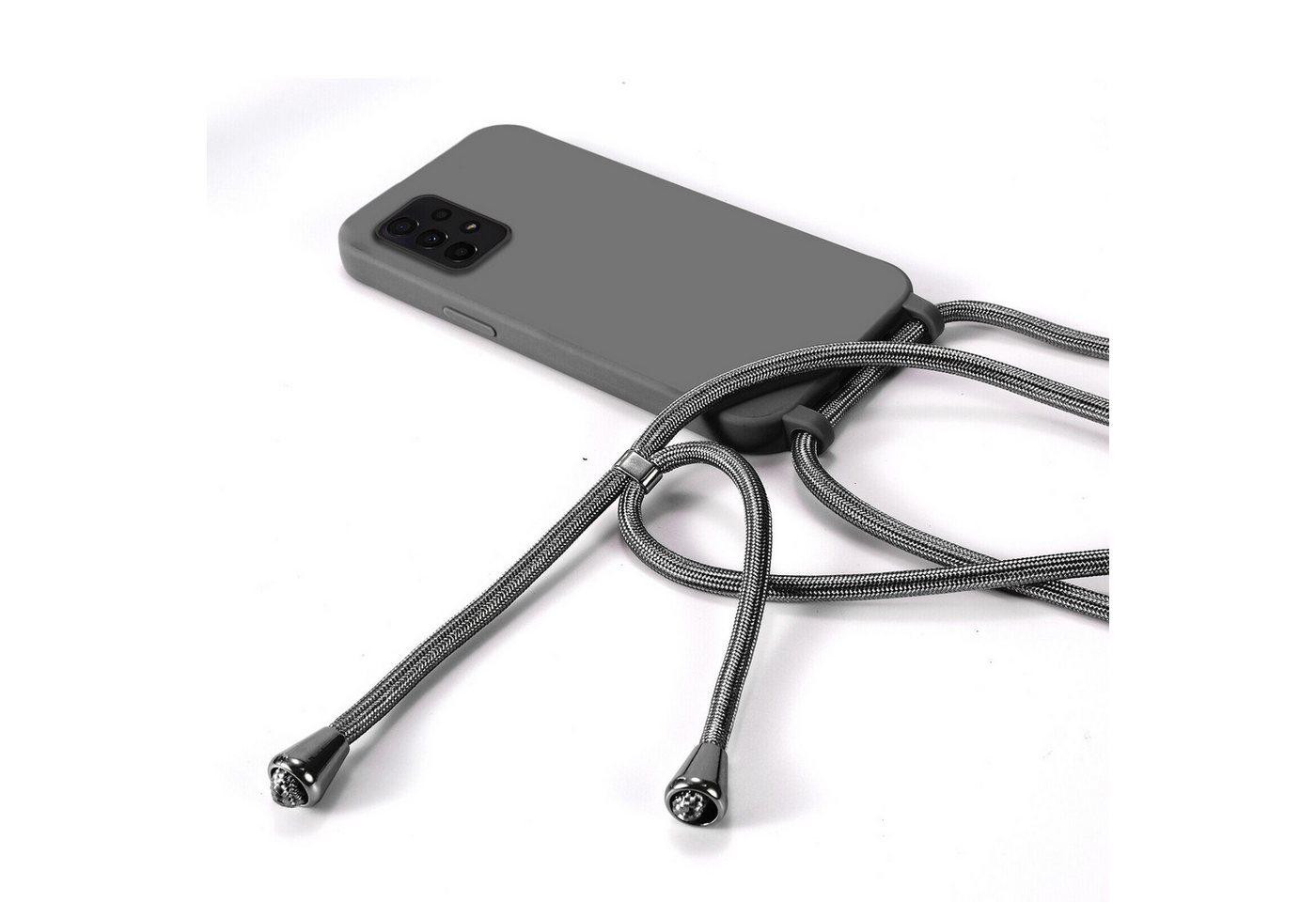 betterfon Handykette für Samsung Galaxy A23 5G Hülle mit Band & Kordel Bumper Schwarz Matt, Hände frei – mit Silikonhülle & Schnur für flexiblen Alltag