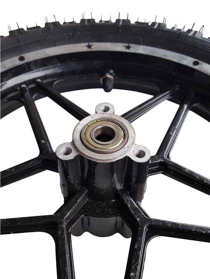 FunSport-Factory Ersatzrad Hinterrad 2.50-10 Scooter Schwarz komplett, Komplettrad mit Reifen, Schlauch und Kugellagern Bild 4