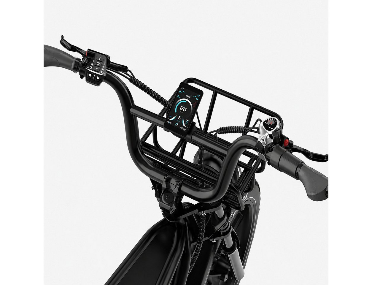 PixelPilot E-Bike Mountainbike X9Pro 20 Zoll Fatbike mit 48V 31,2Ah Doppelakku, Heckmotor, 1497,6 Wh, 20x4.0 Reifen, Frontkorb, Gepäckträger, BMS, IP54 Bild 5