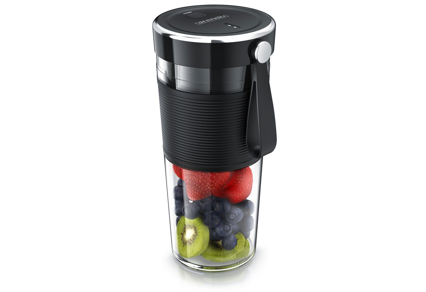 Arendo Smoothie-Maker 2GO mit Akku, Mobiler mini Standmixer, kompakter tragbarer Mixer, 100 W, Blender ideal für Smoothies Protein-Shakes für unterwegs Reisen Urlaub