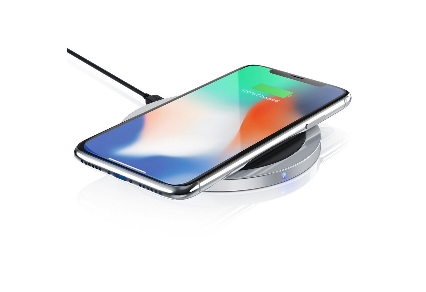 Aplic Schnelles Kabelloses Ladepad, Qi-Zertifiziert, Fast Wireless Charger Induktions-Ladegerät (10W Max, kompatibel mit iPhone, Samsung, Xiaomi, Huawei, Google, Honor) Bild 5