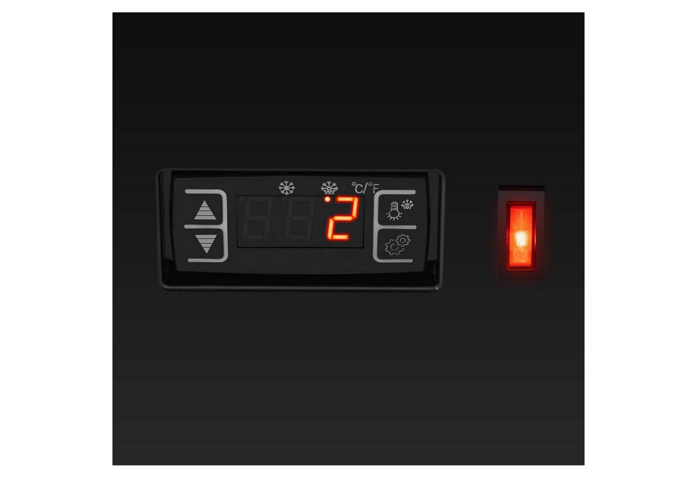 Royal Catering Kühlschrank RCCC-58-BT, 83 cm hoch, 44 cm breit, Kühlvitrine 58 L Kuchentheke 3 Ebenen Kühltheke abschließbar 0 - 12 °C Bild 3