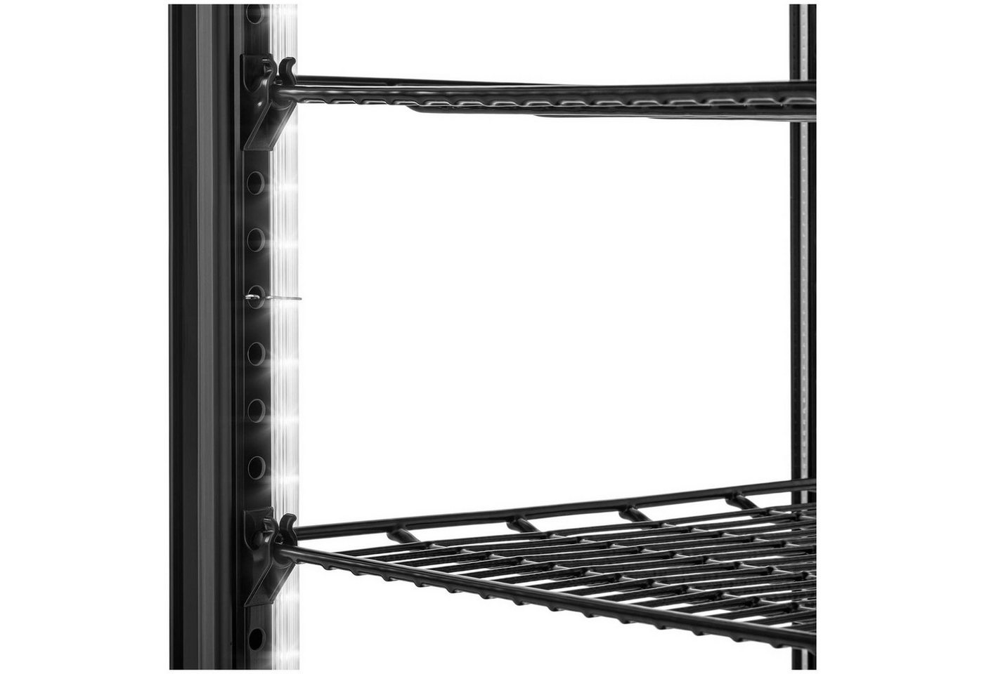 Royal Catering Kühlschrank RCCC-58-BT, 83 cm hoch, 44 cm breit, Kühlvitrine 58 L Kuchentheke 3 Ebenen Kühltheke abschließbar 0 - 12 °C Bild 5