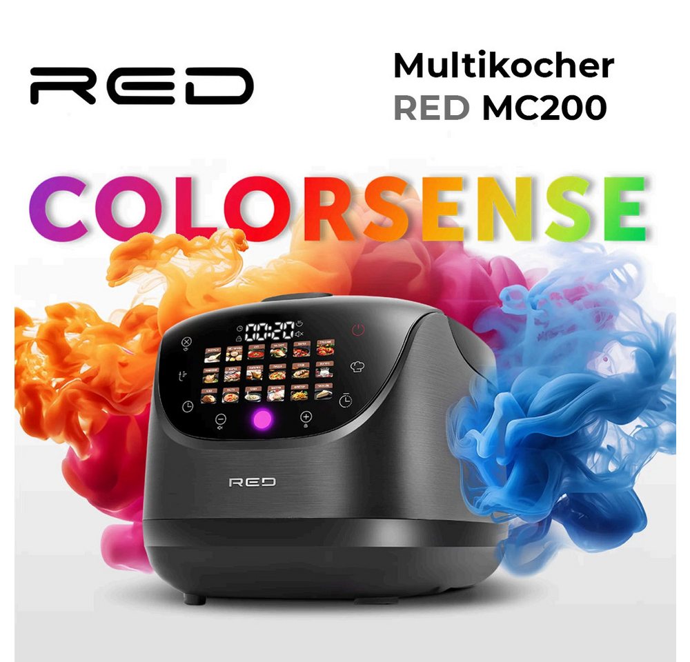 RED COLORSENSE Multikocher MC200 DE deutsches Menü 5 L 860 W Touch 19 Automatikprogramme, 860 W, Innentopf Bild 4
