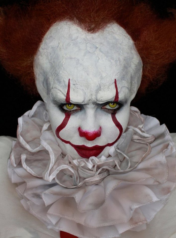 Maskworld Theaterschminke Make up Clown - Schminke Karneval Faschingskostüm, Halloween Schminkset mit perfekt abgestimmten Komponenten Bild 2