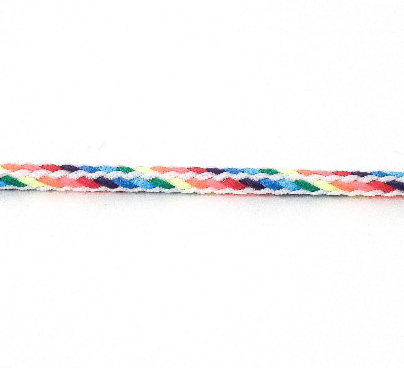maDDma Seil 100m Polyester-Schnur Kordel 4mm, mehrfarbig, verschiedene Farben, bright rainbow
