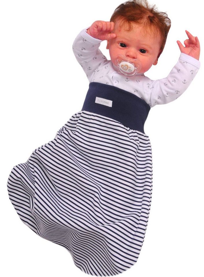 La Bortini Pucksack Fußsack Sommer Frühjahr Stramplersack für Babys Kleinkinder gestreift Bild 2
