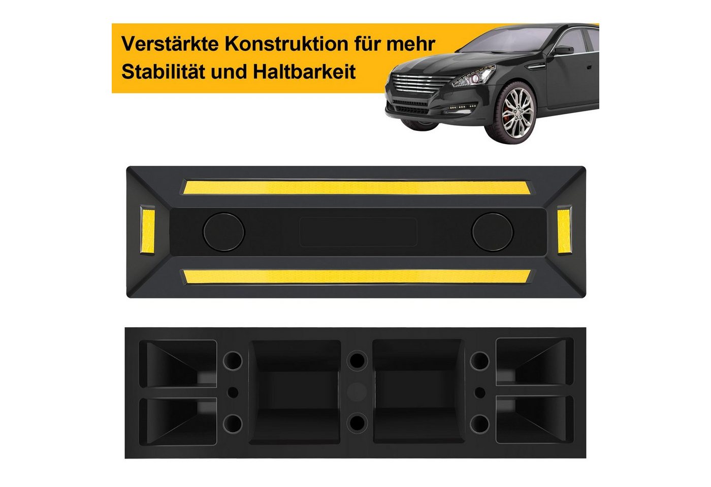 Clanmacy Absperrpfosten 4X Radstopper Parkstopper Garagenstopper Parkplatz Fahrzeugstopper Bild 2