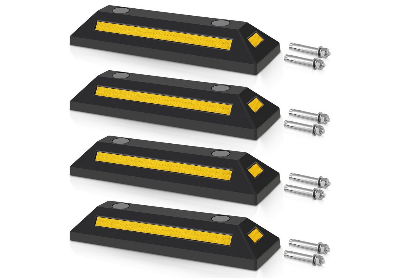 Clanmacy Absperrpfosten 4X Radstopper Parkstopper Garagenstopper Parkplatz Fahrzeugstopper Bild 3
