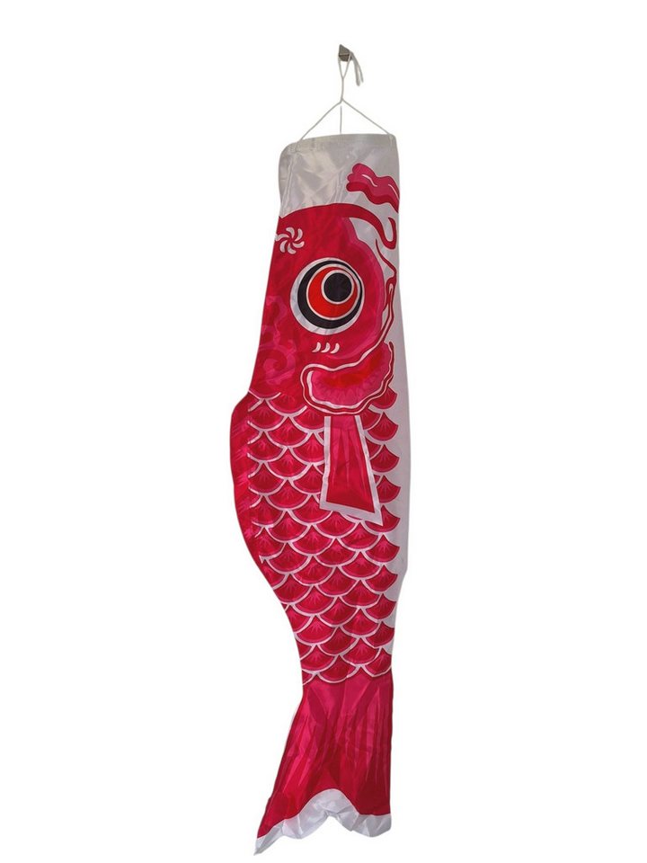 CleanPrince Windsack Karpfen Fisch Windspiel Fahne 100 cm Windsack, Premium-Flagge für Außen und Innen Bild 5