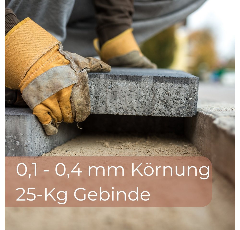GarPet Fugensand Quarzsand Feuergetrocknet 25 Kg 0,1 - 0,4mm Sand Fugensand Strahlsand Bild 2