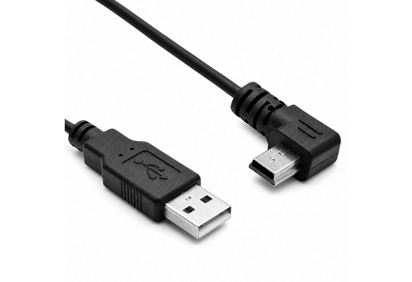 Bolwins J27 USB 2.0 A zu Mini USB Kabel Adapter 100cm für Dashcam GPS Navi mp3 USB-Kabel, USB 2.0 Typ-A Stecker, Mini-USB 5-Pin Stecker (90° links abgewinkelt), Keine Kupplung (100 cm), 90° links abgewinkelter Stecker, Laden und Datenübertragung, 100 cm Bild 5