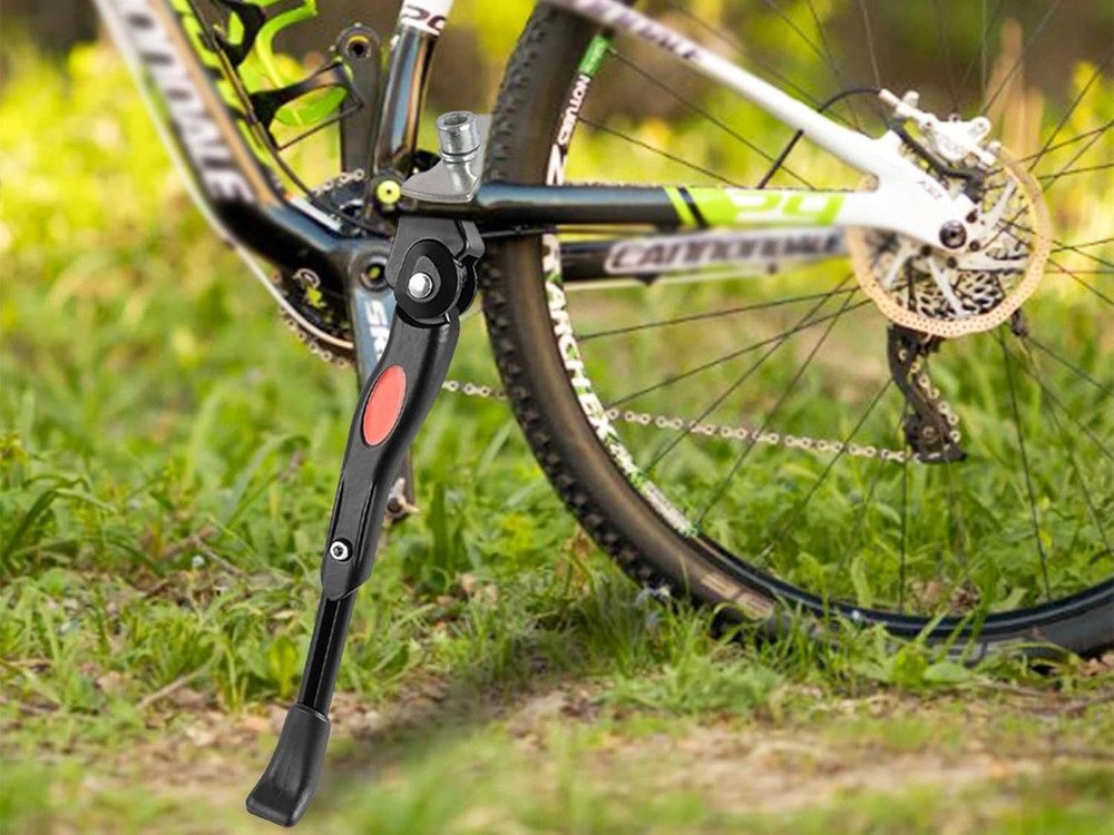 VERK GROUP Fahrradständer Fahrrad Seitenständer Verstellbar 24 26 27 Zoll Hinterbauständer eBike (1-St), Höhenverstellbar, Aluminium, rutschfester Standfuß Bild 5