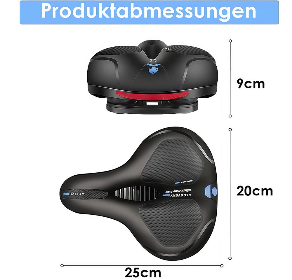 AFKSMILE Fahrradsattel Fahrradsattel mit Stoßdämpfungskugel, Ergonomischer Fahrradsattel, Bequemer Fahrradsattel für Mountainbike / MTB / Snowbikes /Falträder