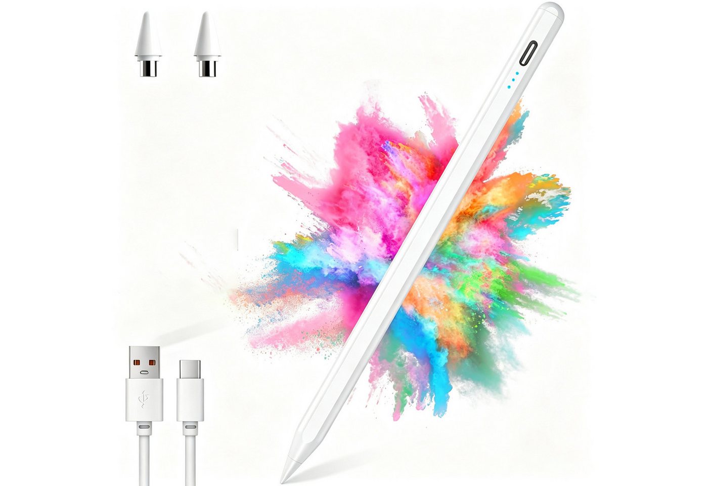 Toomoke Eingabestift Active Stylus Pen für Touchscreens, Tablet Stift, Handystifte Android Tabletstift Stylus Pen USB-C Schnellladen Palm Rejection Bild 4
