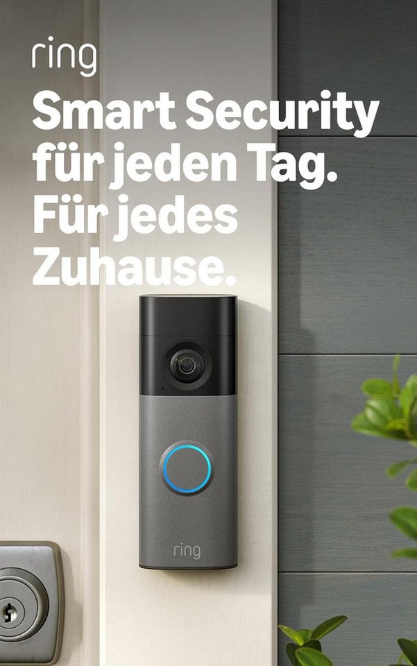 Ring Smart Home Türklingel Battery Video Doorbell 2K (Neuste Generation) (Außenbereich, WLAN, Akku-Videotürklingel, Kabellose Türklingel-Kamera, Retinal 2K, 6x-Zoom)