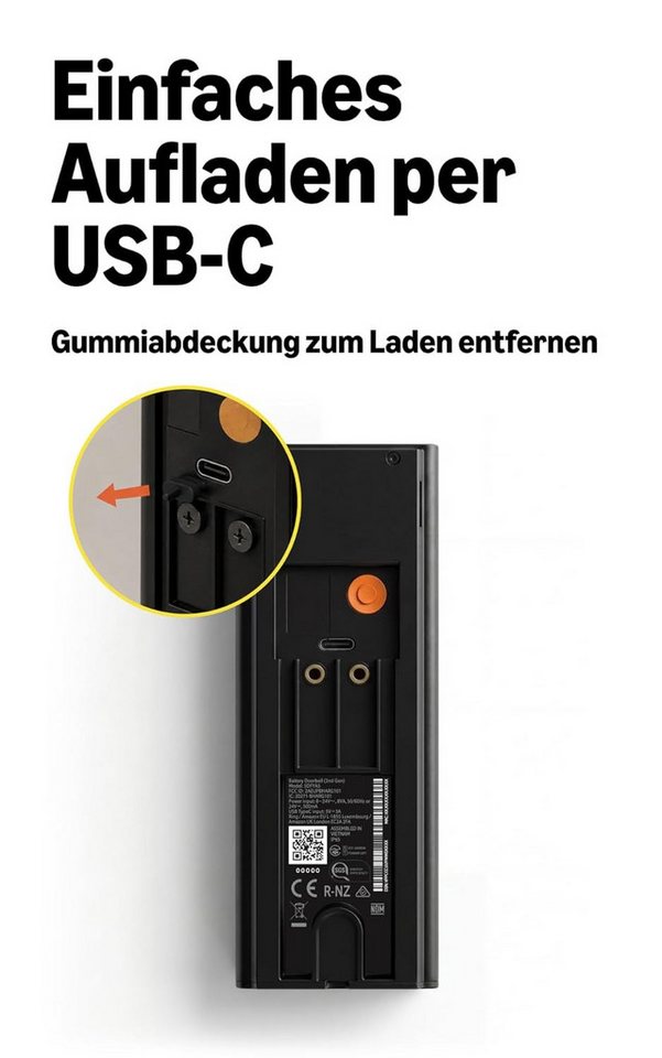 Ring Smart Home Türklingel Battery Video Doorbell 2K (Neuste Generation) (Außenbereich, WLAN, Akku-Videotürklingel, Kabellose Türklingel-Kamera, Retinal 2K, 6x-Zoom) Bild 5