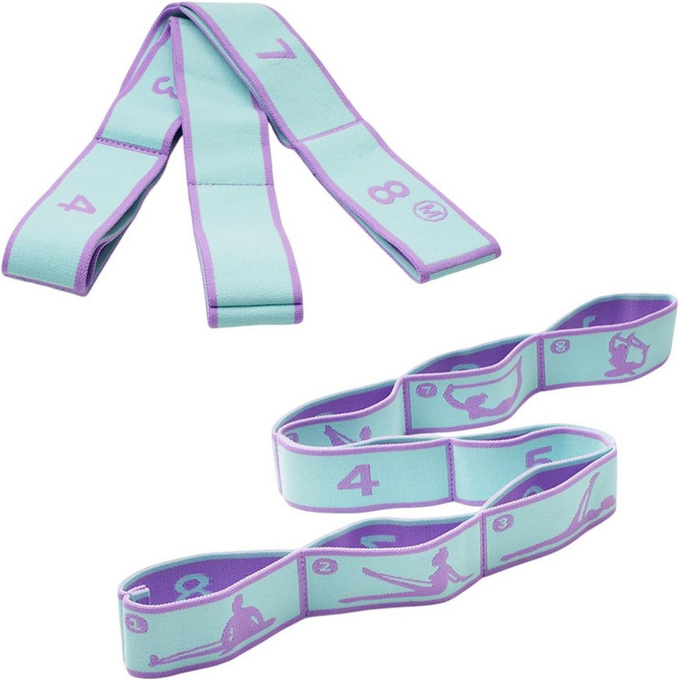 Coonoor Trainingsbänder 2 Stück Yoga Gurt Gymnastikband 8Schlaufen,Elastisches Resistance Band Bild 4