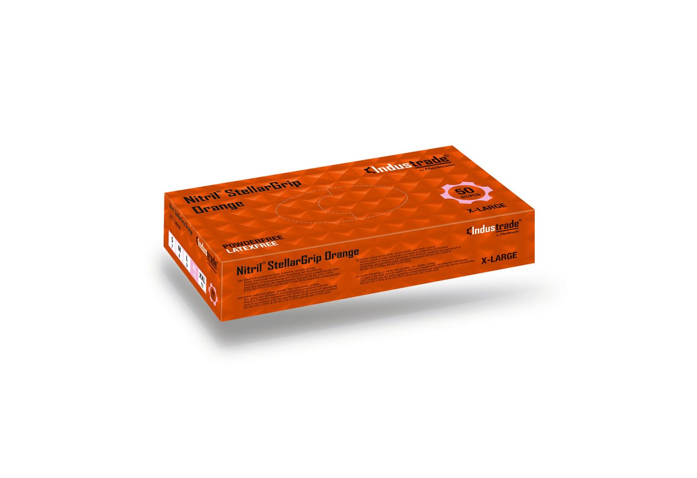 MediTrade Nitril-Handschuhe Meditrade - Einmalhandschuhe - Nitril StellarGrip orange (50-St)