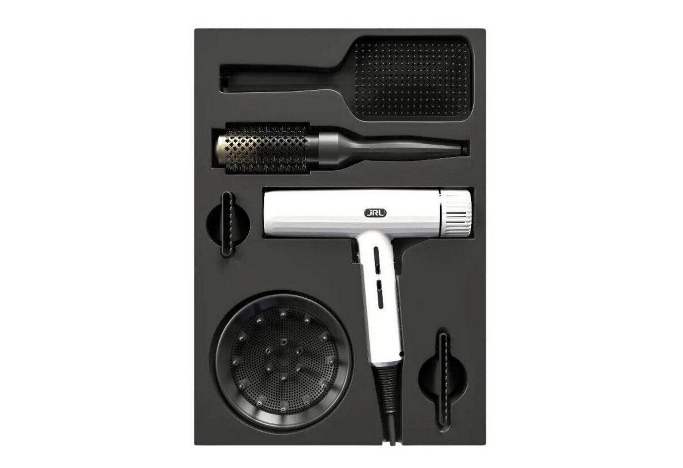 JRL Haartrockner JRL Forte Pro 2020H Haartrockner Combo Kit Weiß, 2150 W, Combo Kit: Föhn + 3 Aufsätze + Aufbewahrungstasche, Brushless Motor Ionen-Technik Selbstreinigung Ultra-leicht Bild 3