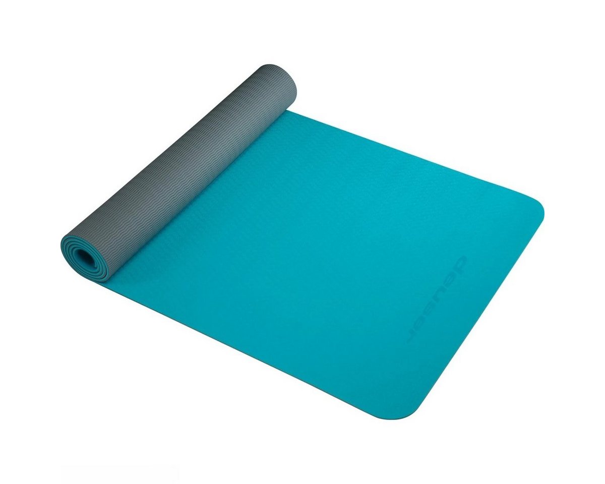 Deuser-Sports Yogamatte Fitness Matte Fitnessmatte Isomatte Yoga Pilates Petrol/grau, Original
