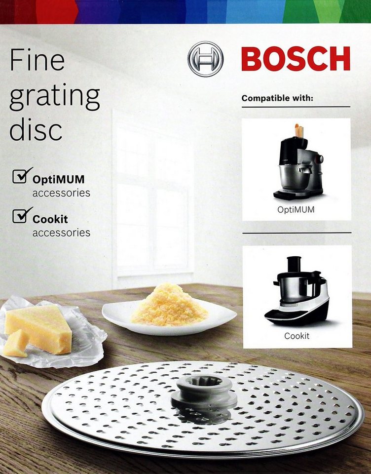 BOSCH Küchenmaschinen Zubehör-Set Bosch MUZ9FG1 Reibscheibe fein