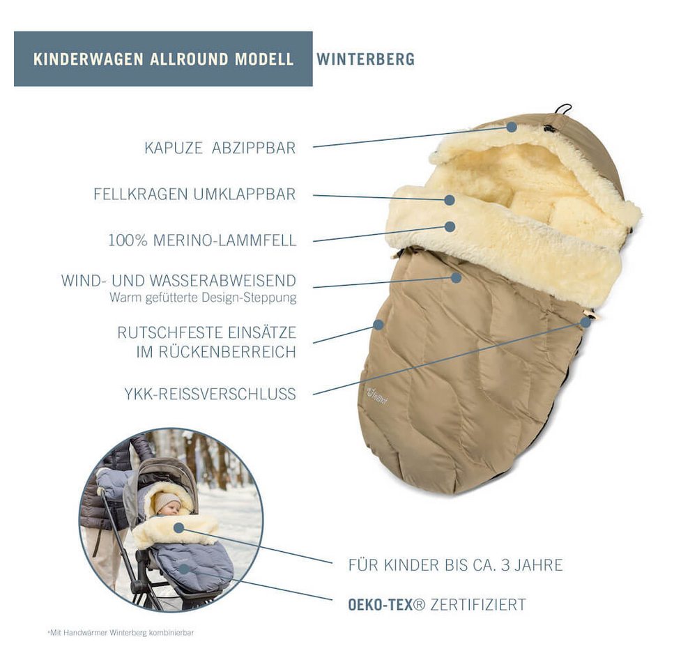 Fellhof Fußsack Kinderwagenfellsack Winterberg Bild 2