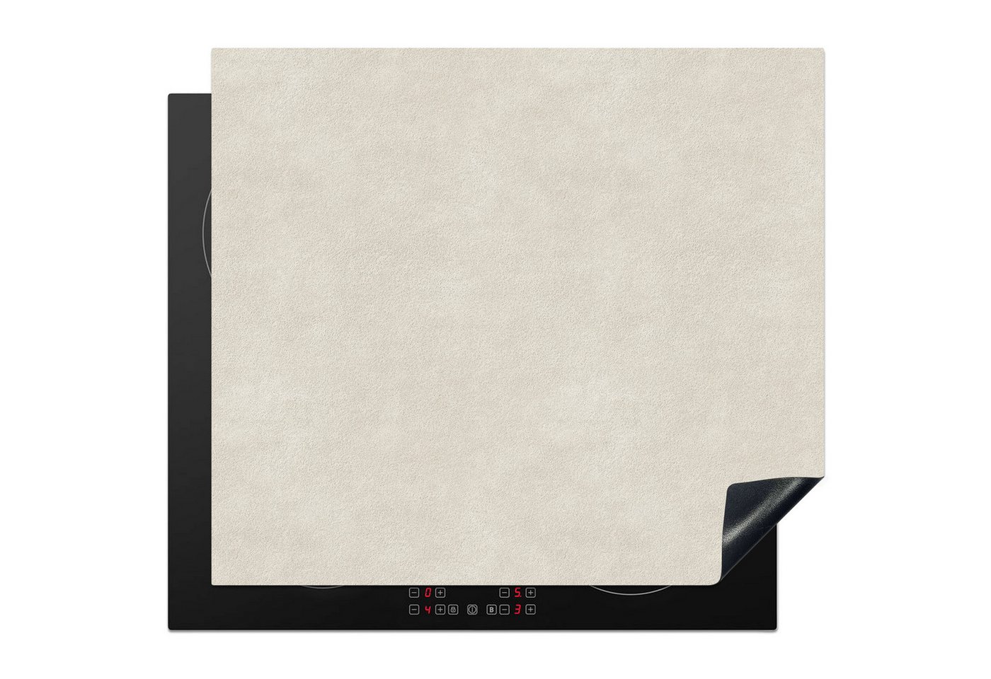 MuchoWow Herd-Abdeckplatte Sandfarben - Modern - Glatt, Vinyl, (1 tlg), Cerankochfeld Abdeckung, Herd Abdeckplatten Vinyl, 58.3x51.3 cm Bild 2