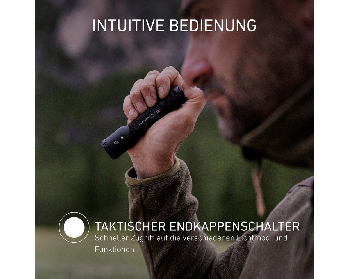 Ledlenser Taschenlampe TAC6R Outdoor Set, bis 2000 Lumen, 370m Leuchtweite, 15h Laufzeit, mit 9-tlg. Zubehör Set Bild 5