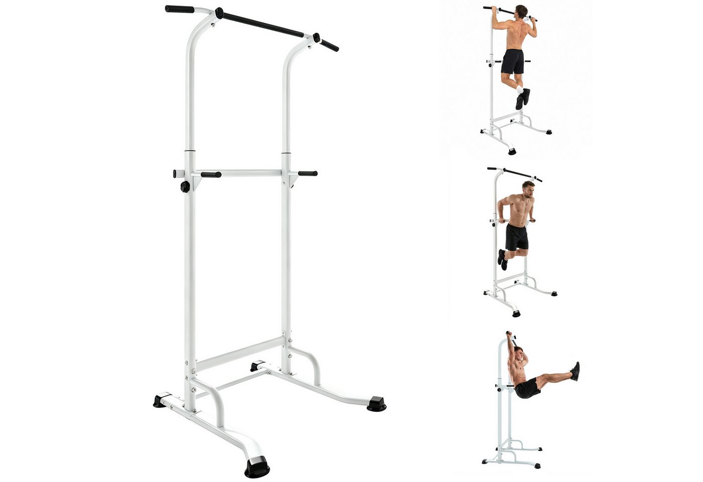 SPORTNOW Kraftstation Klimmzugstange mit Stahlrahmen, 0 Gewichtsblöcke (Set, 1-tlg., 1x Power Tower Dip-Station), 12-fach höhenverstellbar, bis 120 kg Bild 5