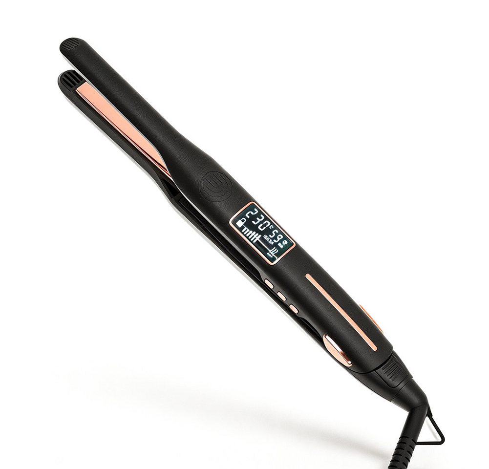 FANNOU Glätteisen Small Haarglätter für kurzes Haar, Pony & Bart, Keramik Platten, Glätteisen Locken und Glätten 2 in 1 für alle Haartypen