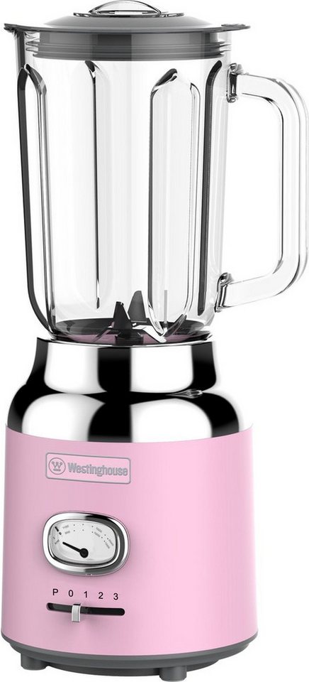 Westinghouse Standmixer Retro-Serie 1,5 l 600 W Smoothie-Maker mit Eiscrusher, 600,00 W, 1,5-l-Glaskanne, Smoothie-Maker, Eiscrusher, Pulsfunktion