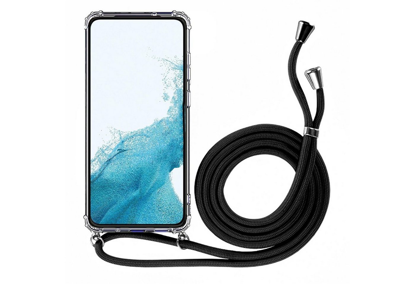 CoolGadget Handykette Handyhülle mit Handyband für Samsung Galaxy S22 6,1 Zoll, Case zum Umhängen Kette Halsband Kordel mit Hülle für Samsung S22 5G Bild 3