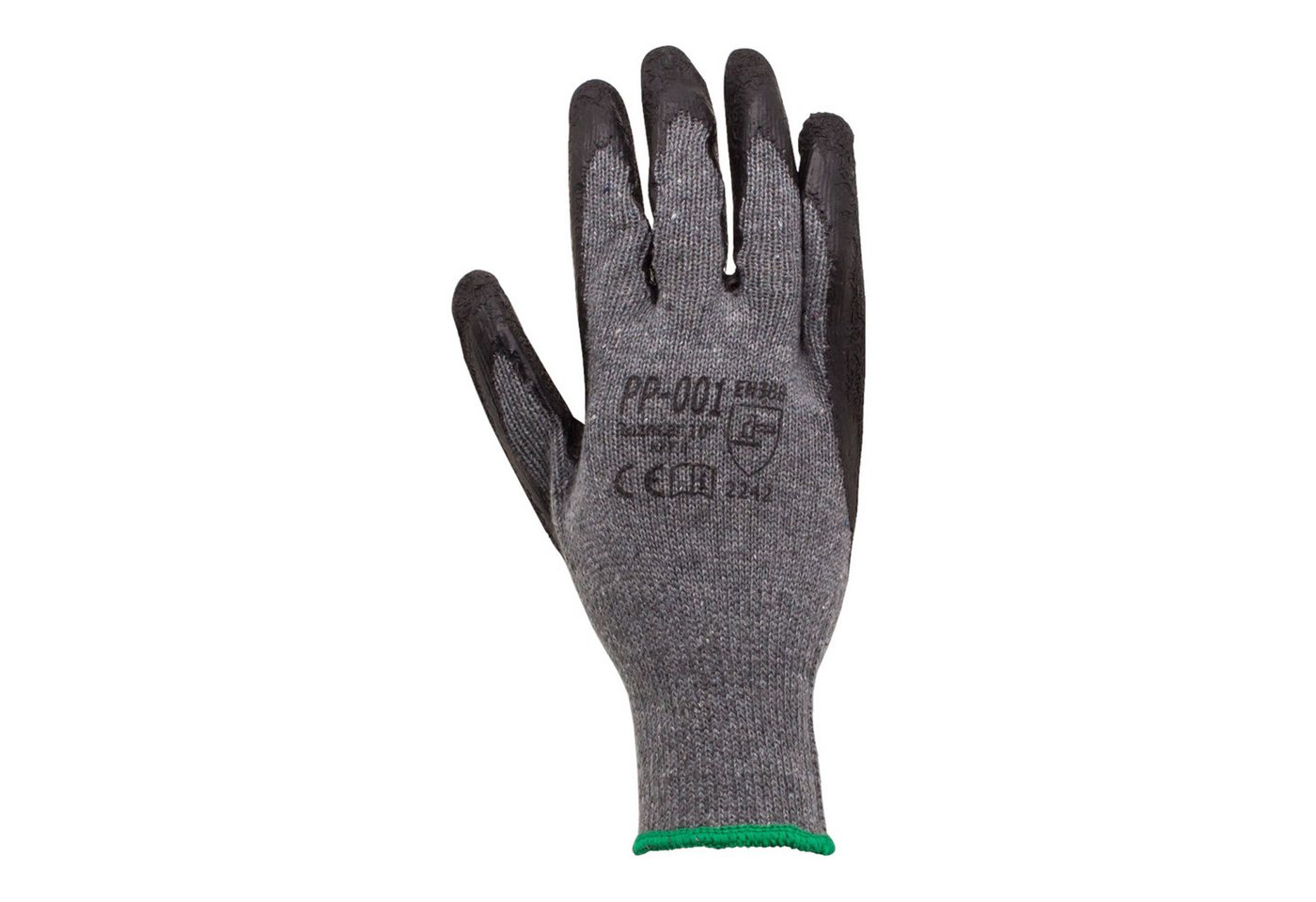 Arbeitshandschuhe Arbeitshandschuhe - Strickhandschuh, Latex schwarz K036 Größe 9