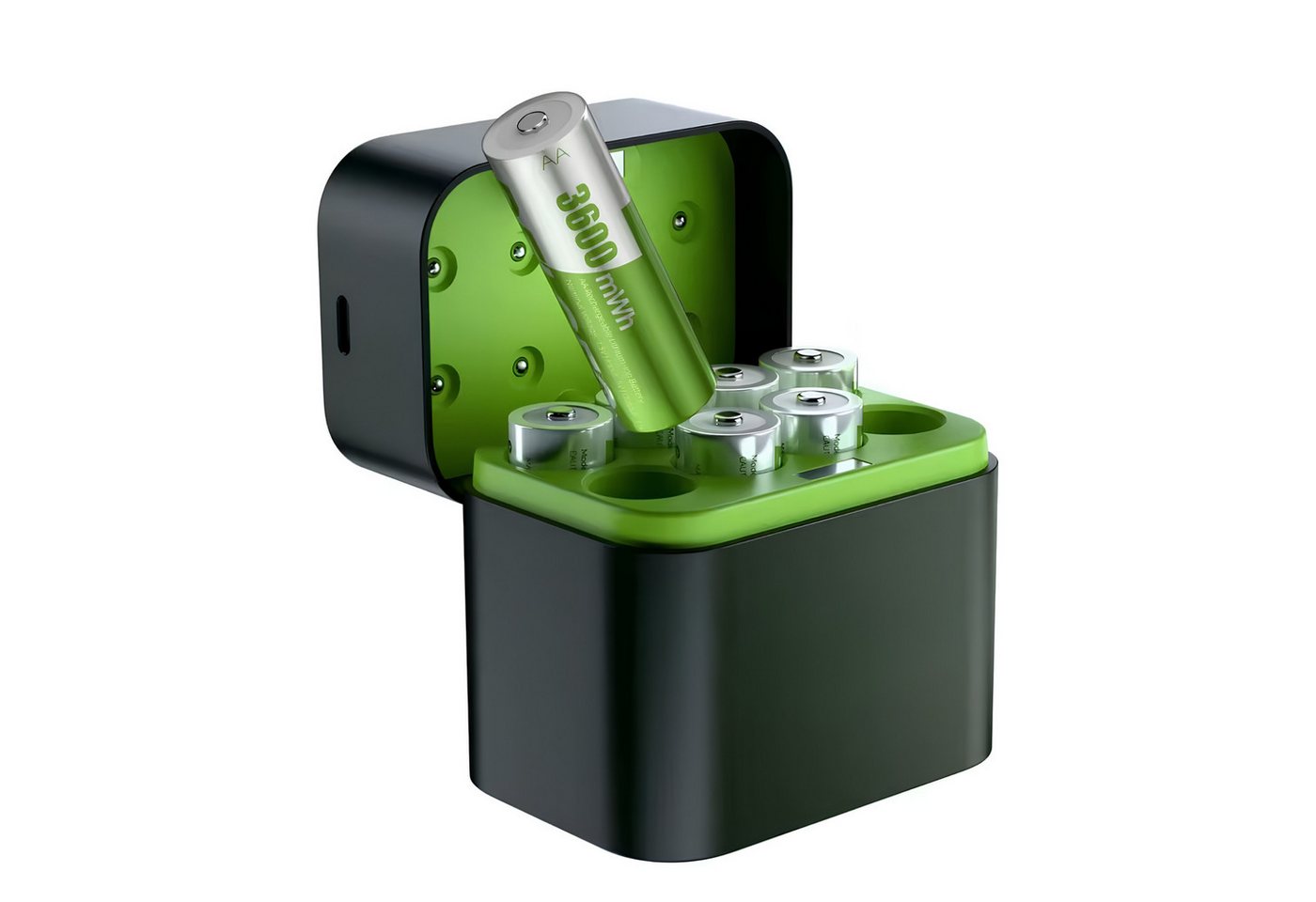Athlix AA Lithium-Ionen Akku-Set mit Ladeetui Ersatzakkus Aufladbar Akkupacks (1,5 V, 8 St), Schutz vor Auslaufen, Perfekt für Vielnutzer Bild 3