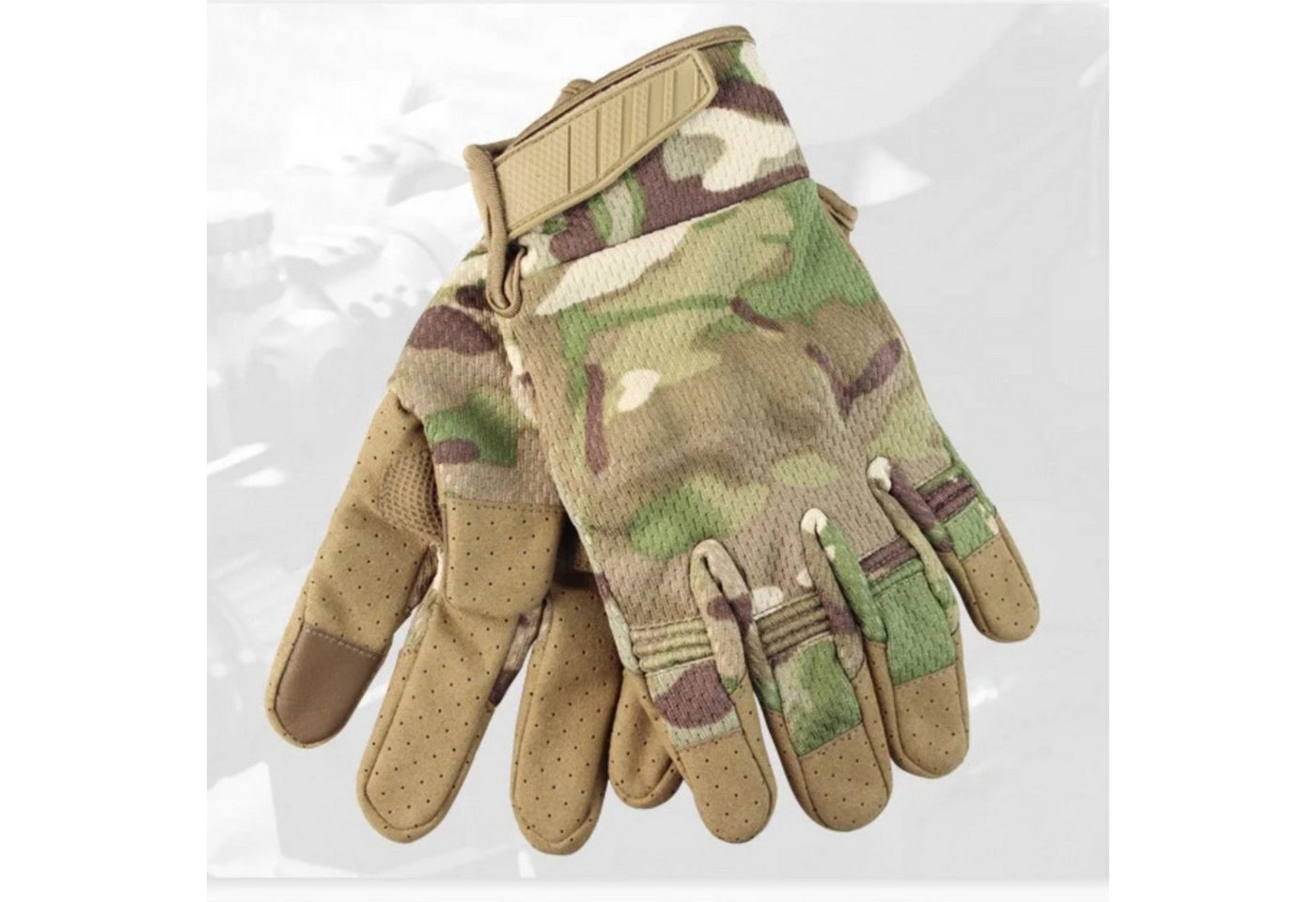 Foxter Sport Multisporthandschuhe Outdoor Handschuhe Touchscreen Sporthandschuhe Camo rutschhem (1 Paar Handschuhe Outdoor Sporthandschuhe Touchscreen rutschfest, Outdoor Handschuhe 1 Paar Touchscreen rutschfest Camo Sport Set) Touchscreen rutschfest atmungsaktiv verstellbar robuste Materialien Bild 4