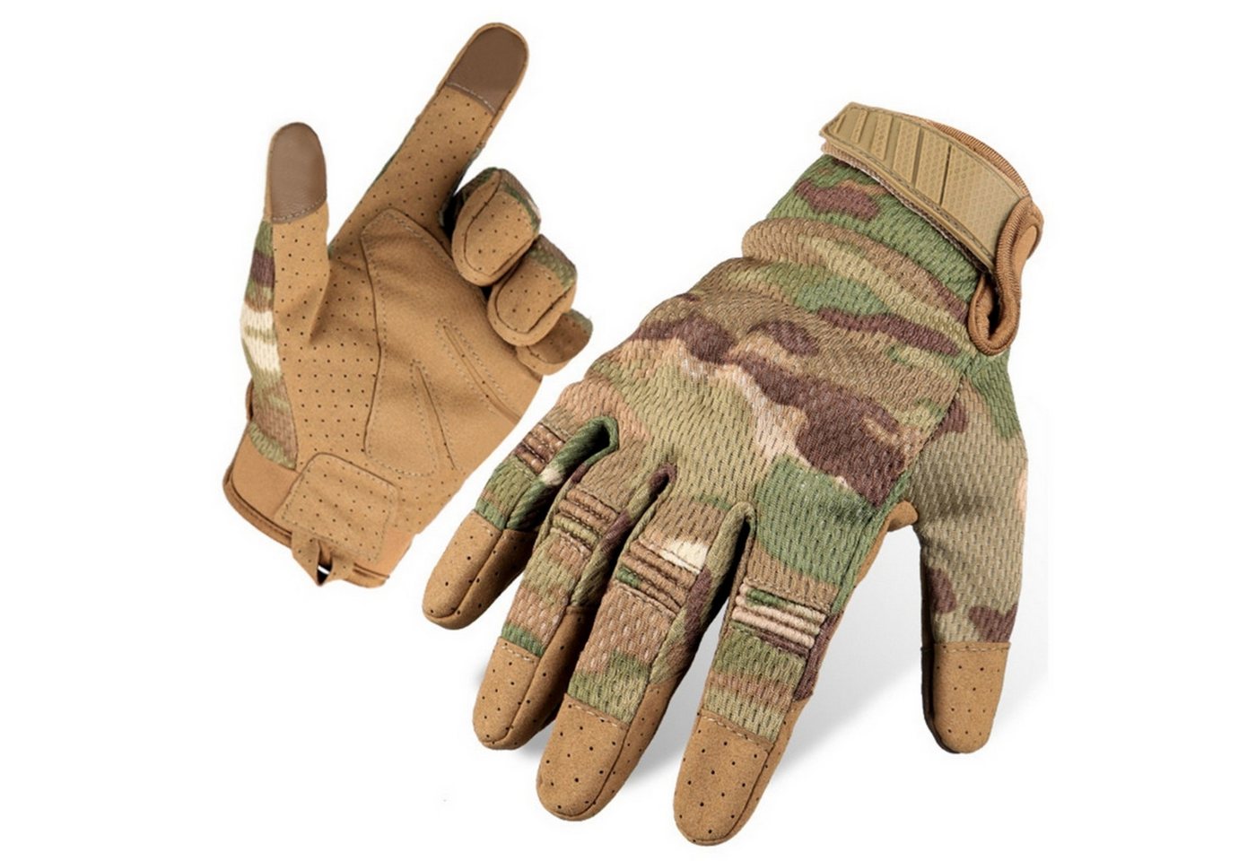 Foxter Sport Multisporthandschuhe Outdoor Handschuhe Touchscreen Sporthandschuhe Camo rutschhem (1 Paar Handschuhe Outdoor Sporthandschuhe Touchscreen rutschfest, Outdoor Handschuhe 1 Paar Touchscreen rutschfest Camo Sport Set) Touchscreen rutschfest atmungsaktiv verstellbar robuste Materialien Bild 5