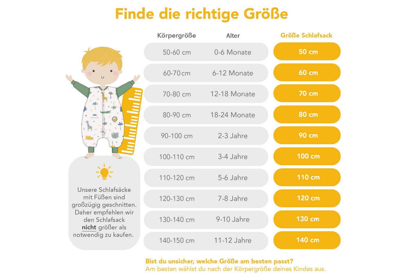 Schlummersack Kinderschlafsack Musselin Schlafsack mit Füßen, 0.5 Tog Bild 4