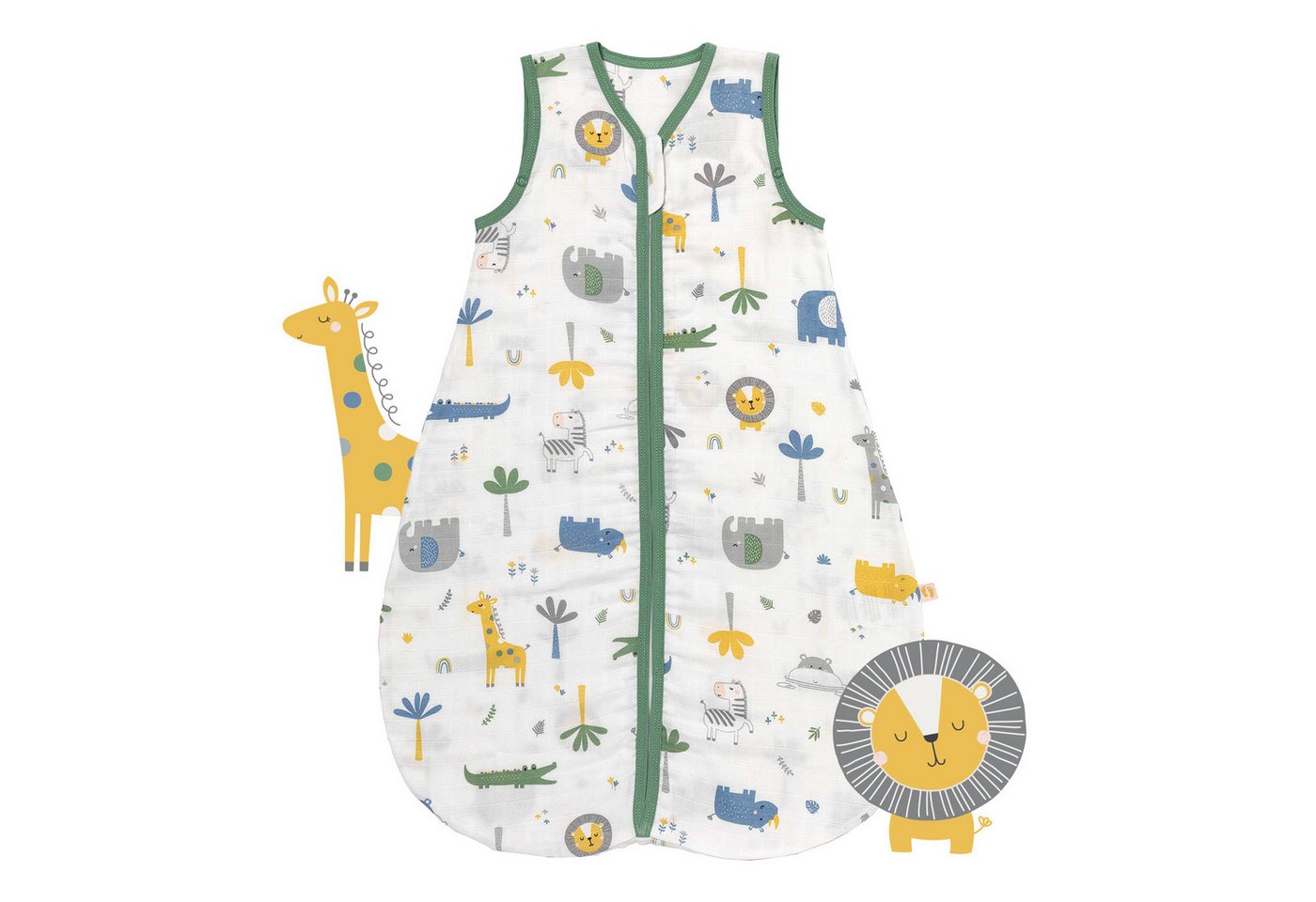 Schlummersack Kinderschlafsack Musselin Babyschlafsack, 0.5 Tog