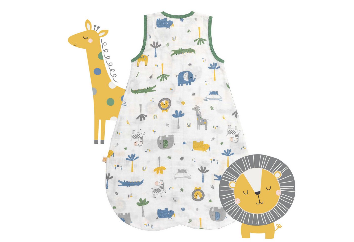 Schlummersack Kinderschlafsack Musselin Babyschlafsack, 0.5 Tog Bild 3