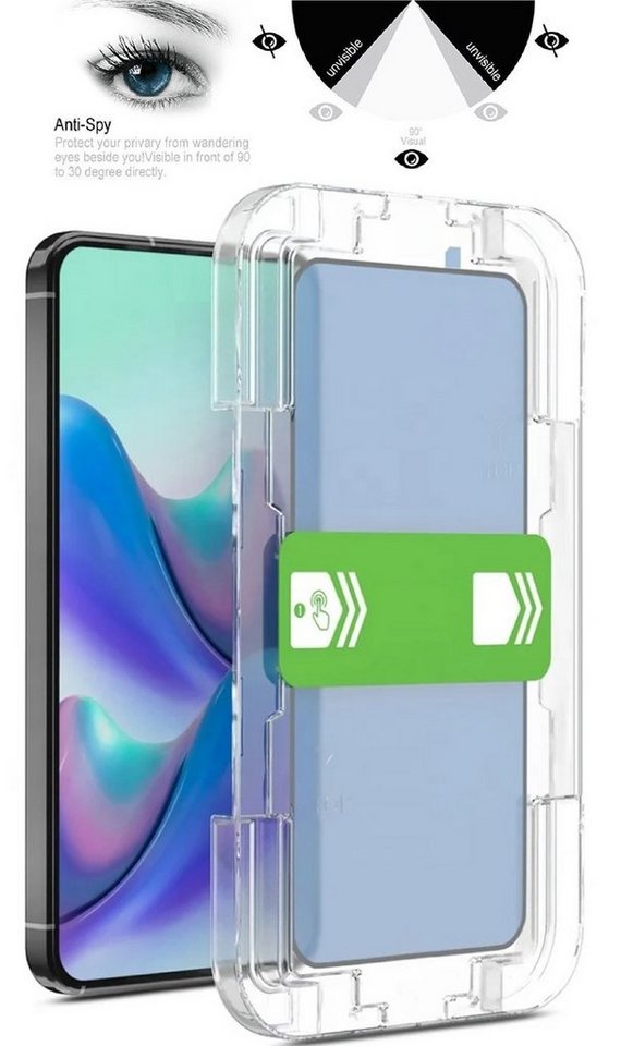 Protectorking Schutzfolie 1x 9H Panzerglas für Samsung Galaxy S24 PRIVACY ANTI-SPY echtes Temper, (1-Stück), echtes Tempered 9H Panzerglas, BLICKSCHUTZ, Schutzglas Bild 3