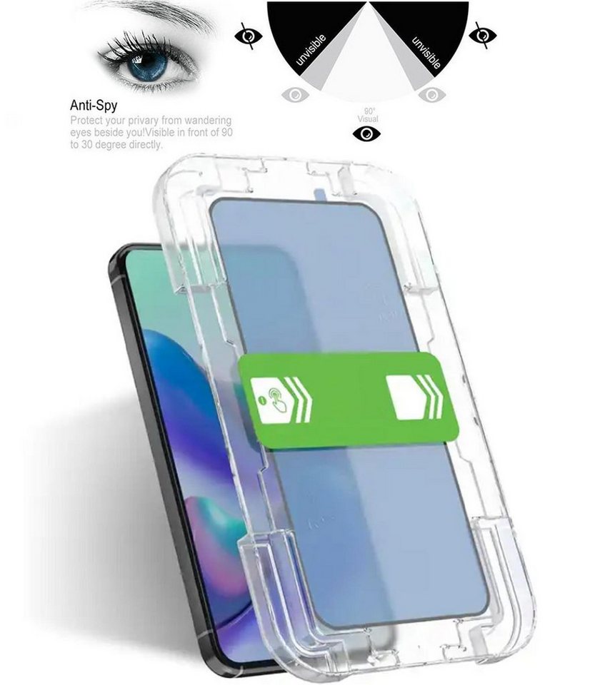 Protectorking Schutzfolie 1x 9H Panzerglas für Samsung Galaxy S24 PRIVACY ANTI-SPY echtes Temper, (1-Stück), echtes Tempered 9H Panzerglas, BLICKSCHUTZ, Schutzglas Bild 4