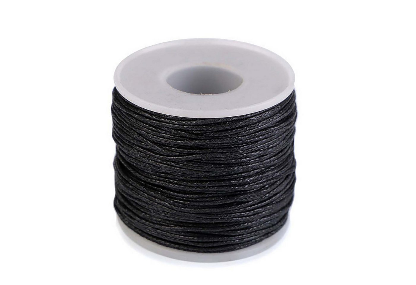 maDDma Seil 50m Baumwollschnur 1mm auf Spule, schwarz