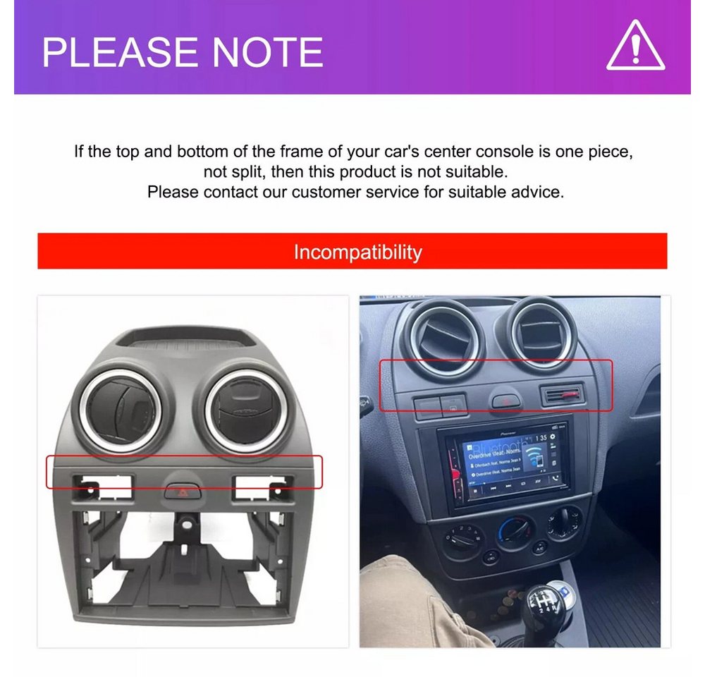 ESSGOO DAB+ Für Ford Fiesta V 2002-08 JD,JH Android15 Autoradio Carplay Navi Autoradio (4+64GB(optional), DAB+ (optional), Touchscreen Mirror Link SWC,FM,RDS,AM,WMA,USB) Bild 2