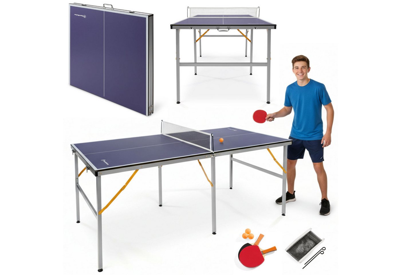 HyperMotion Tischtennisplatte HyperMotion Klappbarer Tischtennistisch Indoor kompakt Bild 5